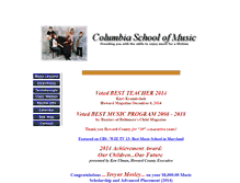 Tablet Screenshot of columbiaschoolofmusic.com